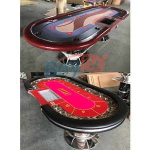Tùy Chỉnh Hiện Đại Sang Trọng 10 Người Chơi 2.4M Poker Bảng Chuyên Nghiệp Blackjack Texas Hold'em Sòng Bạc Bảng Với Đèn LED Và Ghế - Product Image 1