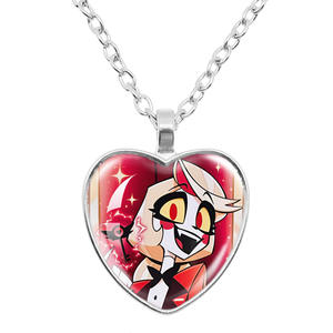 Collier pendentif cœur Hazbin Hotel, chaîne de pull anime, cadeau pour fans - Product Image 4