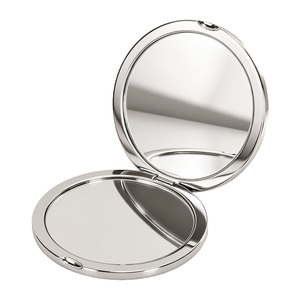 Low MOQ Private Label Round Folding Double-sided Pocket <b>Mirror</b> Stainless Steel HD Minimalist Design Portable Durable for Gift - Product Image 1