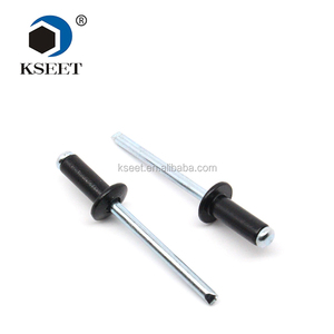 Remaches Ciegos de Aluminio DIN7337 3/32, Cabeza Abombada Negra, Sin Recubrimiento Brillante - Product Image 3