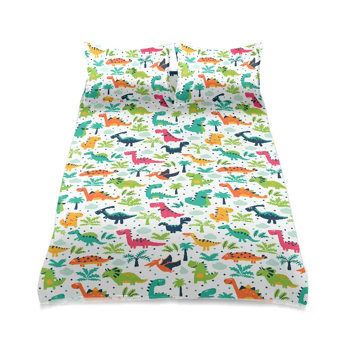 High Quality Dinosaur Design 100% Cotton Twin Size Kids Baby Boy Duvet Covers Bedding Set