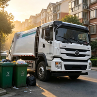 Camion compacteur d'ordures municipales diesel, châssis Foton, moteur Cummins, 4x2, pompe, pneus double charge lourde, moteur, boîte de vitesses