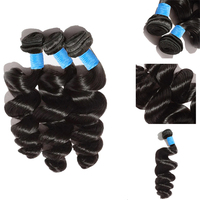 BEISHIN 7A Lot de Mèches de Cheveux Humains Ondulés Naturels Brésiliens Extensions Capillaires Souples Livraison Gratuite