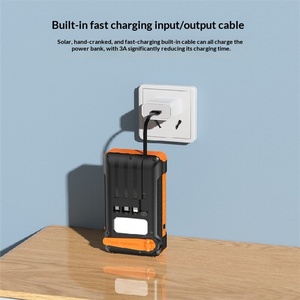 <span class=keywords><strong>Chargeur</strong></span> <span class=keywords><strong>solaire</strong></span> extérieur 10000mAh 20000mAh <span class=keywords><strong>Dynamo</strong></span> à manivelle Banque d'alimentation avec lampe torche intégrée Câbles intégrés <span class=keywords><strong>Chargeur</strong></span> <span class=keywords><strong>solaire</strong></span> 22.5W - Product Image 4