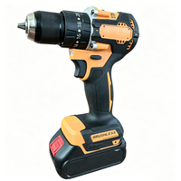 Perceuse sans fil OEM/ODM 21V sans balais, batterie 1.3AH, vitesse variable 2 vitesses, mandrin auto-serrant 10mm, couple 60N.M, réversible, pour l'ingénierie
