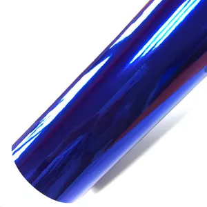 Tự dính miễn phí bong bóng PVC xe Chrome gương vinyl bọc siêu bóng vinyl bọc dán xe