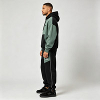 Survêtement Homme Personnalisé en Coton Tricoté 100% Écologique 500g, Sweat à Capuche Oversize et Pantalon de Survêtement