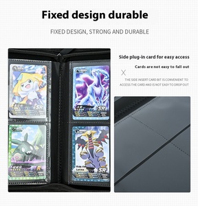 4 túi PU Album Ảnh Da Yu-gi-oh Top loader chất kết dính cao cấp mtg pokémo N giao dịch Toploader thẻ chất kết dính - Product Image 2