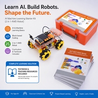 Kits de robotique STEM de voiture robot 4WD interactif personnalisé Scratch 3.0 Python Codage AI IoT Programmation visuelle ELF K210 pour l'éducation