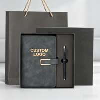 Ensemble de carnets A5 en PU texturé personnalisable avec boucle métallique, logo de marque en relief, ensemble de carnets de marque pour entreprise, vente en gros