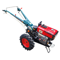 Tracteur agricole portatif DIY 15 CV avec accessoires, motoculteur diesel 2 roues motrices 22 CV haute productivité