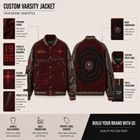 Veste de baseball brodée pour homme, mélange de laine, manches en cuir PU, patch en chenille, logo personnalisé, OEM ODM, fabrication en usine