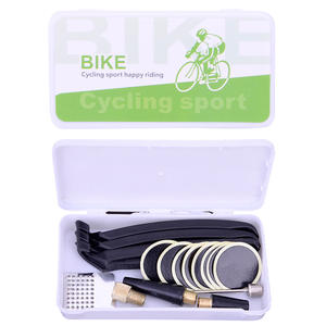 Kit de réparation de pneus de vélo avec patchs et pompe, pour le cyclisme, le sport, la route, le VTT, ensemble d'outils d'entretien en boîte - Product Image 1