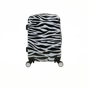 Wholesale Luxury Fashion Hard Case Spinner <strong>Suitcase</strong> <strong>Black</strong> White Zebra Pattern Carry on Pc Luggage Set Eco-Friendly - Product Image 1