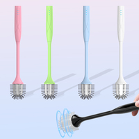 Ensemble de brosses électriques sans fil pour toilettes en PP Brosse à cuvette en silicone et support pour salle de bain Kit de nettoyage