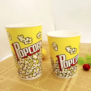 Passen Sie wieder verwendbare Popcorn-Tasse Fastfood-Eimer Fried Chicken Cartoon Einweg-Popcorn-Eimer an