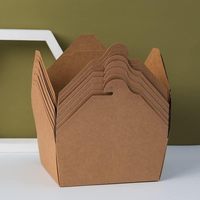 30 Oz Récipients alimentaires à emporter Jetables en papier brun Boîte alimentaire à emporter Résistant aux fuites de graisse Kraft Déjeuner Repas Boîtes alimentaires