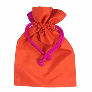 custom satin bags cord drawstring Wholesale Custom Logo High Quality Silk Satin Dust Bags for Handbags Satin Drawstring Bag