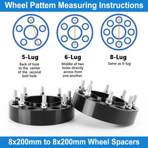 汽车车轮适配器2 "8x200轮毂中心车轮垫片，适用于F250 F350超负荷<span class=keywords><strong>DRW</strong></span> E-150 E-350经济雪崩2500 Silverado - Product Image 3