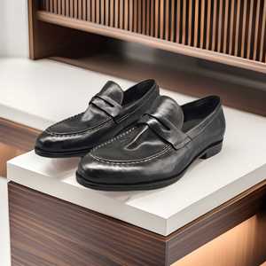 2025 New Men's Best-selling Wash Retro-style Loafers Men Slip-on Leather Casual <b>Shoes</b> Men Abrasion Resistance <b>Driving</b> <b>Shoes</b> - Product Image 4