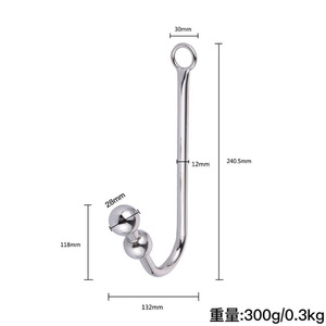 Metallo adulto anale perline Bondage gancio spina per la cura della salute masturbazione per gli uomini e le donne sesso amore strumenti - Product Image 4