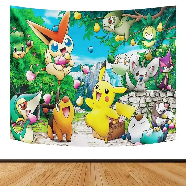 Cartoons magical forest wizard grateful dead animated anime tapestry custom tapestries wall decoration