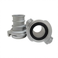 Raccord de tuyau d'incendie en alliage d'aluminium type Storz DN65 GOST sablé pour l'approvisionnement en eau incendie, usine OEM HONGAN