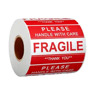 Adhesive Fragile Label Handle with Care Thank You Warning Packing Shipping Label Stickers Permanent
