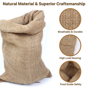 Sacos de Yute <span class=keywords><strong>Natural</strong></span> Personalizados con Logotipo, de Grado Alimenticio, de 50 kg y 100 kg, para Agricultura, Marca Jane - Product Image 2