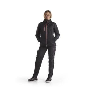 BLAKLADER - 719513309956C32 Pantalon de service pour femme stretch Noir/Rouge-PANTALON DE TRAVAIL EAN 7330509647240 - Product Image 3
