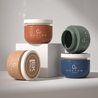 Pot en plastique de lait corporel d'approvisionnement direct d'usine pots en plastique de grande capacité de 6oz de qualité alimentaire avec couvercles pour lotion nettoyante pour le visage