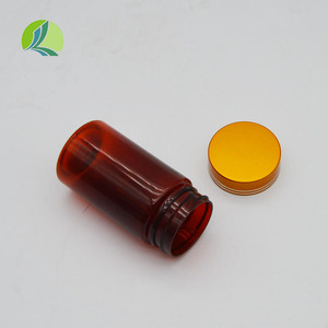 Dược Phẩm 80Ml 100Ml PET Brown Trong Suốt Rộng Miệng Y Tế Thuốc Viên Thuốc Chai Viên Nang Rỗng Với Vàng Sliver - Product Image 5