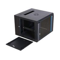 Porte vitrée noire de 19 pouces 4U 6U 9U Armoire réseau murale Serveurs de données informatiques Rack équipement OEM