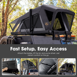 SAN HIMA Aluminum Hard Car Rooftop <b>Tents</b> with Led Strip Light Quick Setup Waterproof Hardtop Roof Top <b>Tent</b> for 4x4 Camping - Product Image 4