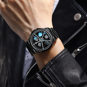 SVJ <span class=keywords><strong>2058</strong></span> hommes voiture roue montres sport voiture montres étanche Sport jante moyeu roue montre-bracelet voiture Quartz hommes montres Relogio - Product Image 4