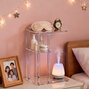 Étagère à livres moderne en acrylique, petite taille, <span class=keywords><strong>pour</strong></span> salon, <span class=keywords><strong>meuble</strong></span> de rangement latéral, étagère décorative <span class=keywords><strong>pour</strong></span> bureau à domicile - Product Image 2