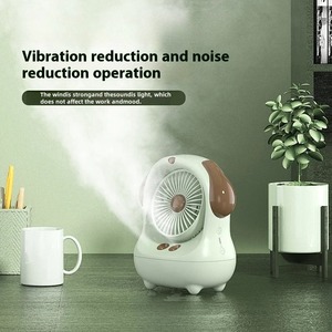 Nouveau ventilateur froid de climatisation à double pulvérisation de bureau sans fil, petit ventilateur de refroidissement silencieux et silencieux à la maison avec réservoir de glace et d'eau - Product Image 4