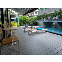 Meilleures ventes : terrasse en WPC durable, résistante aux UV, antidérapante, à faible entretien, avec grain de bois 3D embossé, pour jardin