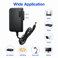 Adaptateur d'alimentation à découpage CA/CC mural 12V 2A 24W certifié EMC FCC CE RoHS, prix usine de gros, pour caméra de vidéosurveillance et bande LED