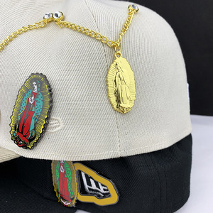 Cadena para Sombrero con Pin Metálico Ovalado de la Virgen María, Accesorio de Golf, Sin Níquel - Product Image 2