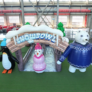 WINSUN Premium Inflatable Penguin Snowman <b>Bowling</b> Game Christmas Festival Outdoor Team Building Events - Product Image 5