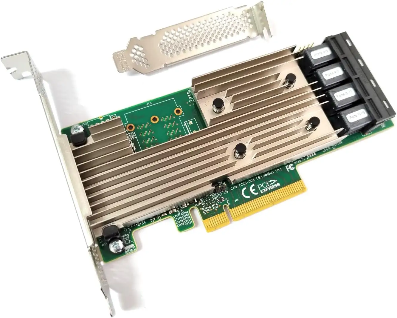 Broadcom LSI 9305-16i SATA/SAS PCIe 3.0 x8 12Gb/s Host Bus Adapter Controller RAID-Karte Glasfaserzubehör
