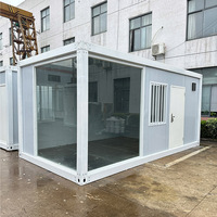 Maisons conteneurs préfabriquées démontables et pliables, à montage rapide, avec stockage extensible, design moderne, ISO9001, pour usage extérieur, centres commerciaux et hôtels