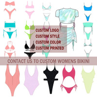 Hot Sale Op Maat Gemaakte Dames Rugloze Tweedelige Bikini Badpak Met Luipaard Gestreept Oem Badpak Met Letterprint