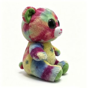 Oso de peluche personalizado con efecto tie-dye, oso de peluche arcoíris, oso de peluche sentado de colores. - Product Image 5