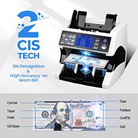 AL-920 Machine de Tri et d'Authentification de Billets de Banque Professionnelle à une Poche avec 2 CIS pour Monnaie et Espèces