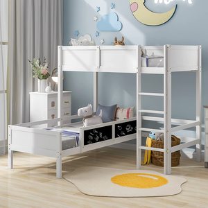Hot Selling High Quality Twin <strong>Wooden</strong> <strong>Bunk</strong> <strong>Beds</strong> for Children Best Bedroom Dormitory Furniture - Product Image 5