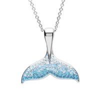 Collier pendentif sirène en argile marine avec cristaux aquatiques pour filles, livraison en 7 à 10 jours
