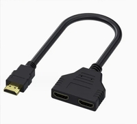 Adaptateur de câble séparateur HDMI 1 entrée 2 sorties, conversion mâle vers femelle, commutateur HDMI 1080P