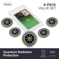 Autocollant anti-ondes électromagnétiques pour téléphone, bloqueur de rayonnement 5G, puce de protection EMF, bouclier en silicone pour ordinateur portable, bouclier énergétique quantique scalaire